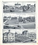Henry Washburn Farm Residence, John Fleming, M.B. Lloyd, J. W. Crampton, Orion School House, Henry County 1875